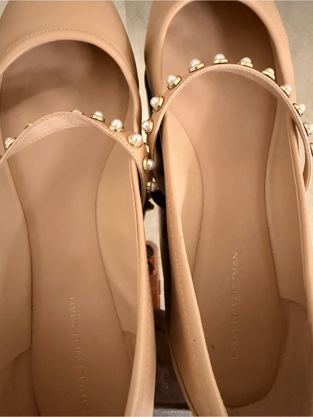 Stuart Weitzman Apri Pearl Ballet Flat Size 12 - Picture 6 of 6